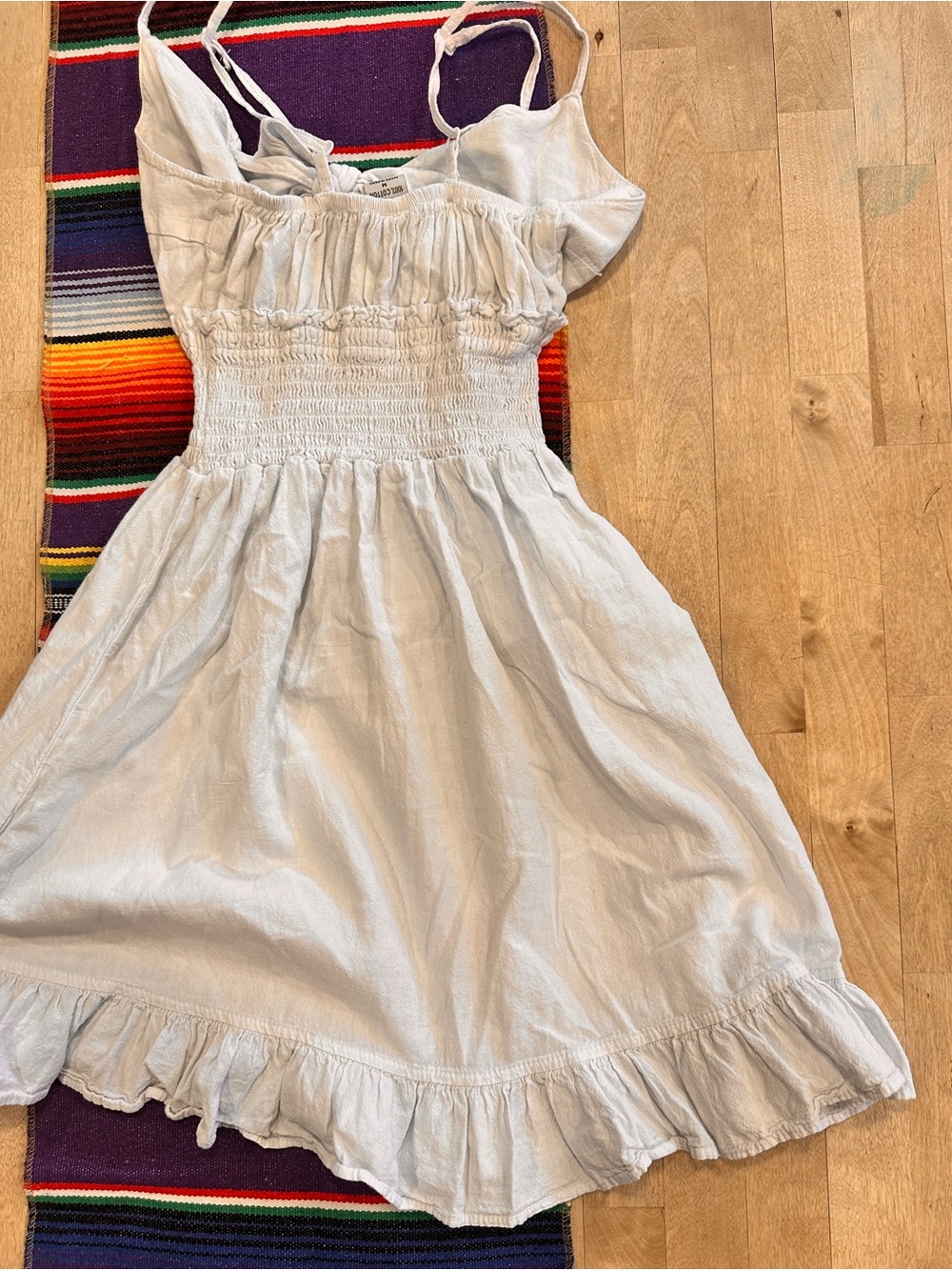 Light Blue Ruffle Tie-Front Sundress - Picture 5 of 5